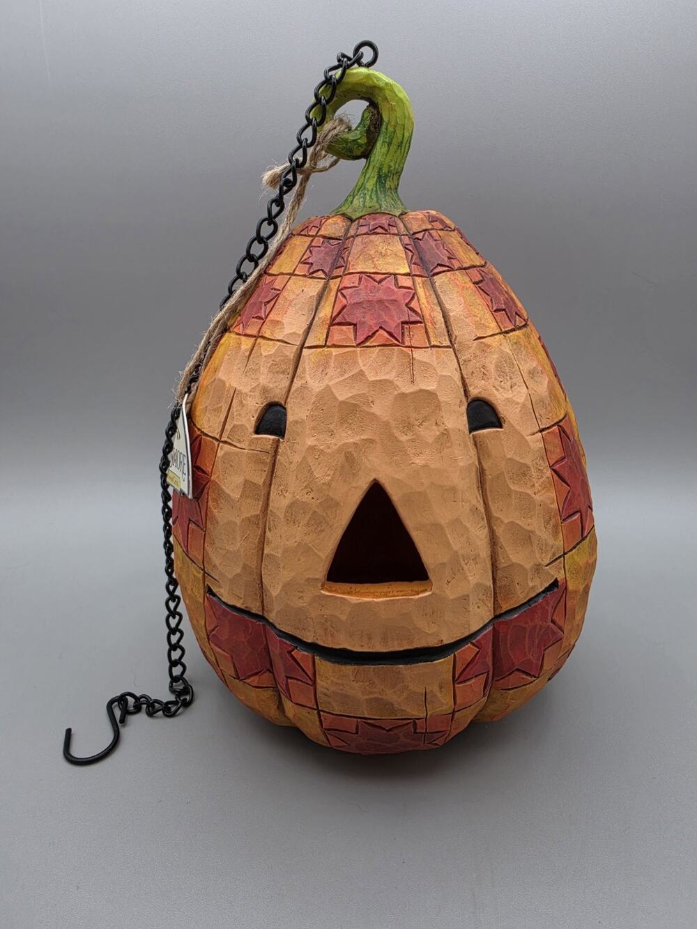 Vintage Jim Shore Hanging Jack O Lantern Bird House